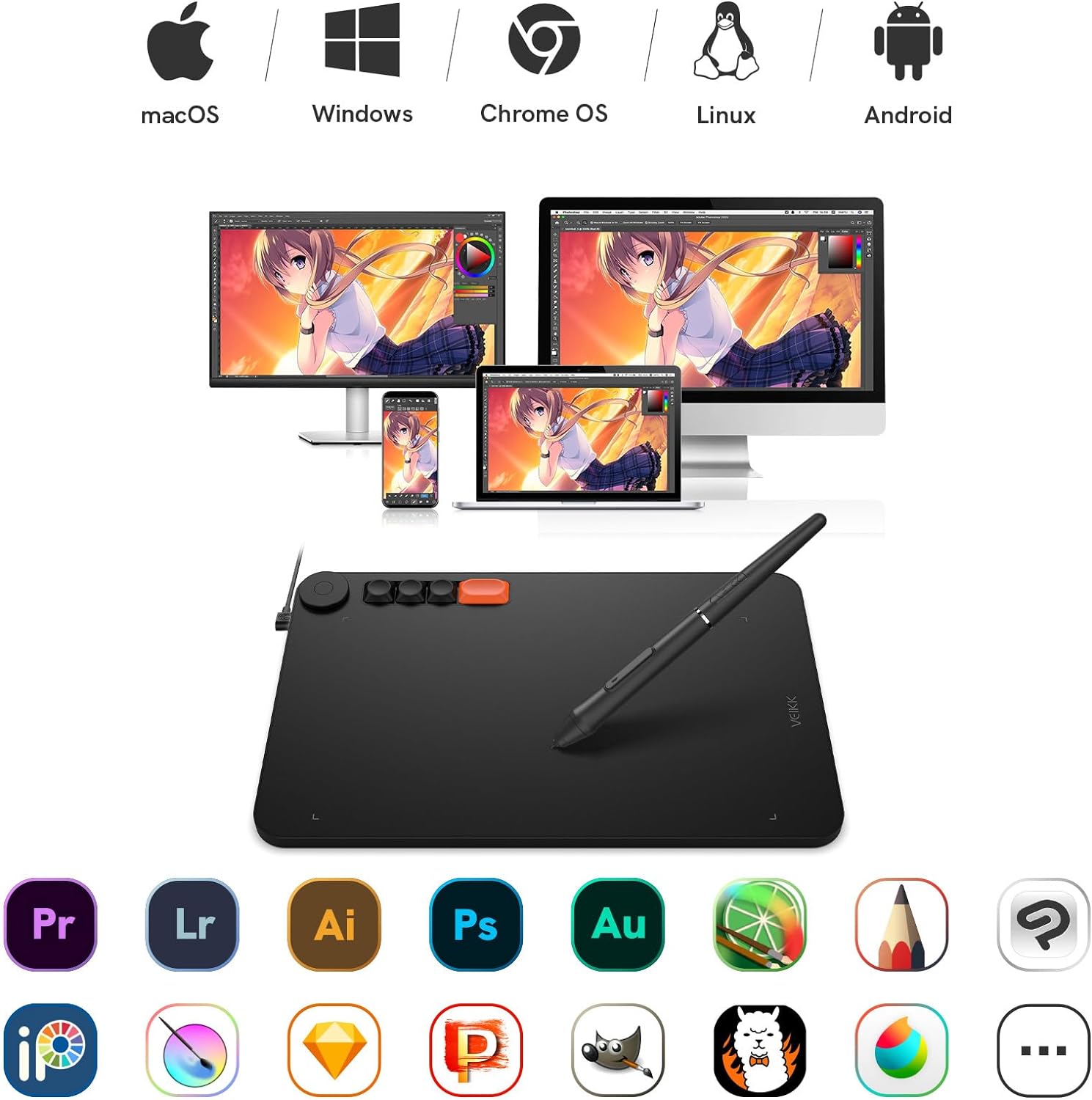 VEIKK Voila L Graphic Tablet 10X6 inch VEIKK Voila L Graphic Tablet 10X6 inch